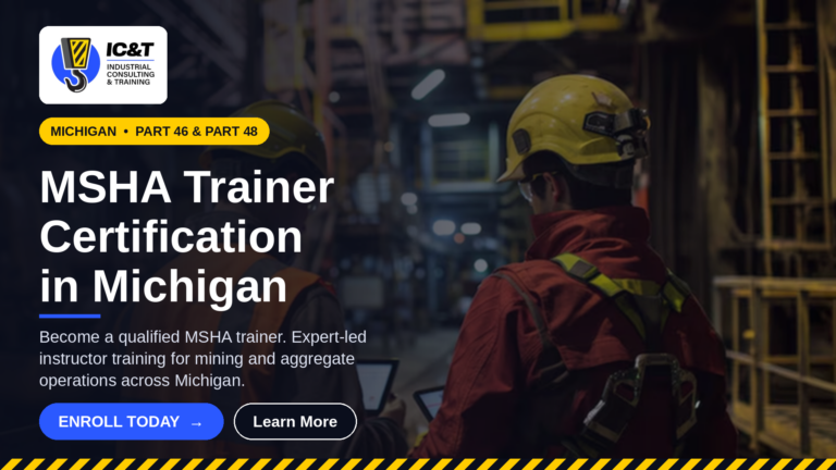 MSHA trainer certification Michigan